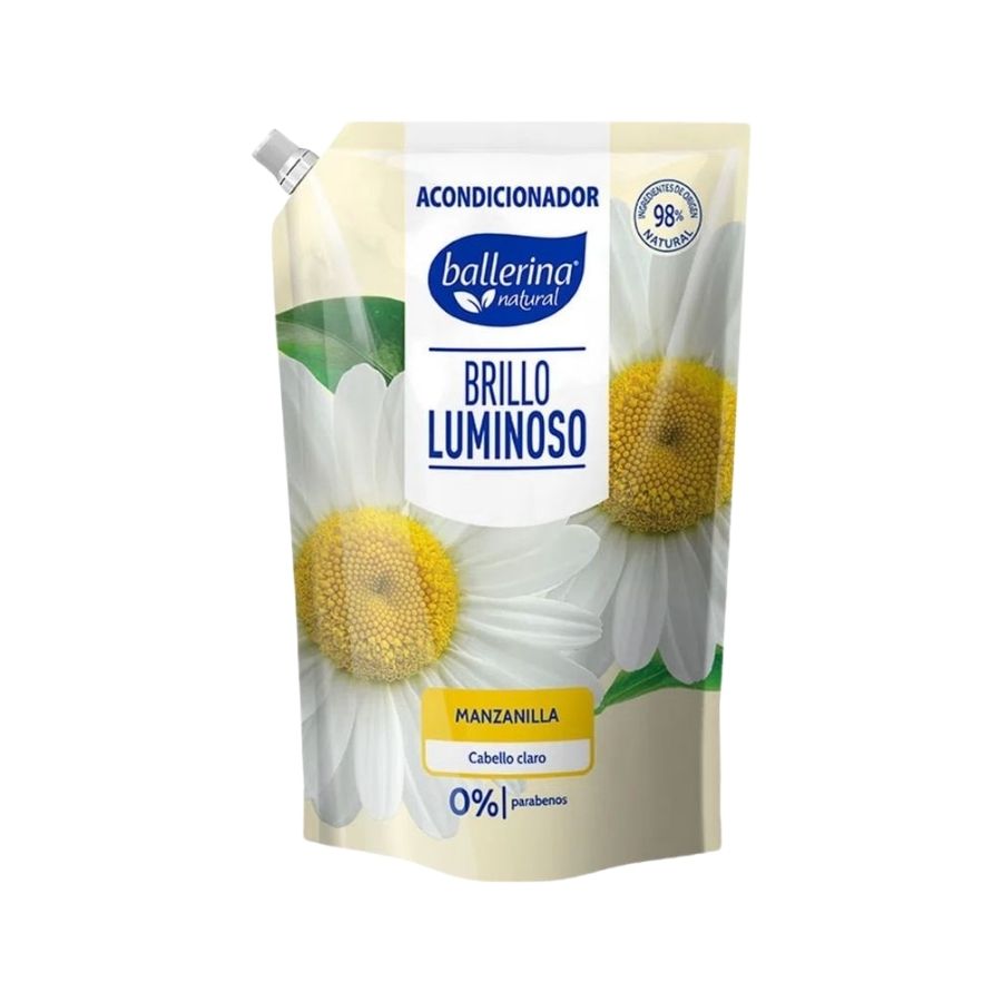 Acondicionador Ballerina Manzanilla Brillo Luminoso Doypack 750 ml