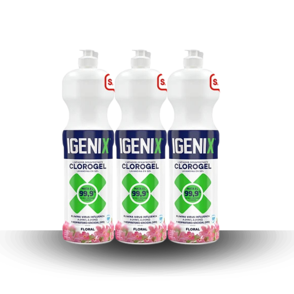 Pack Igenix cloro gel 900 ml floral