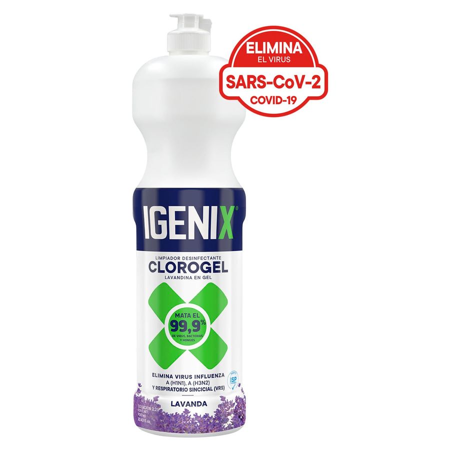 Igenix cloro gel 900 ml lavanda lavanda