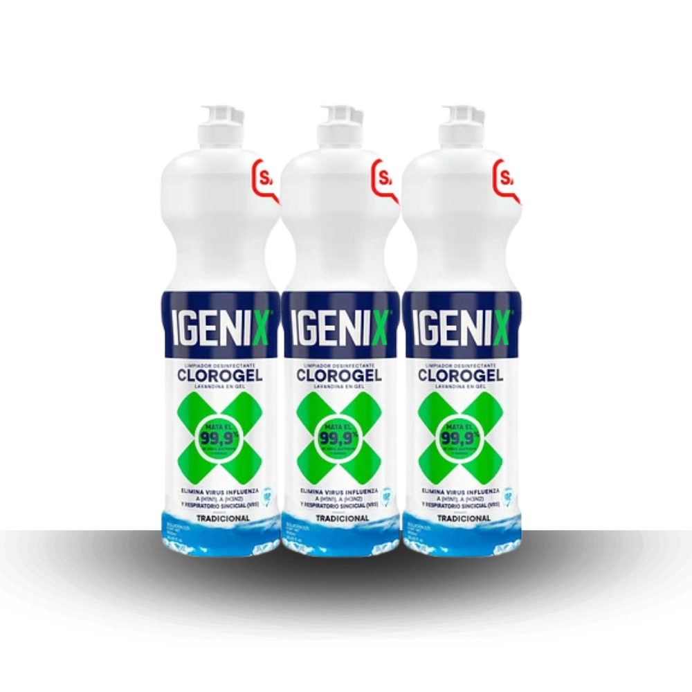 Pack Igenix cloro gel tradicional 900 ml tradicional