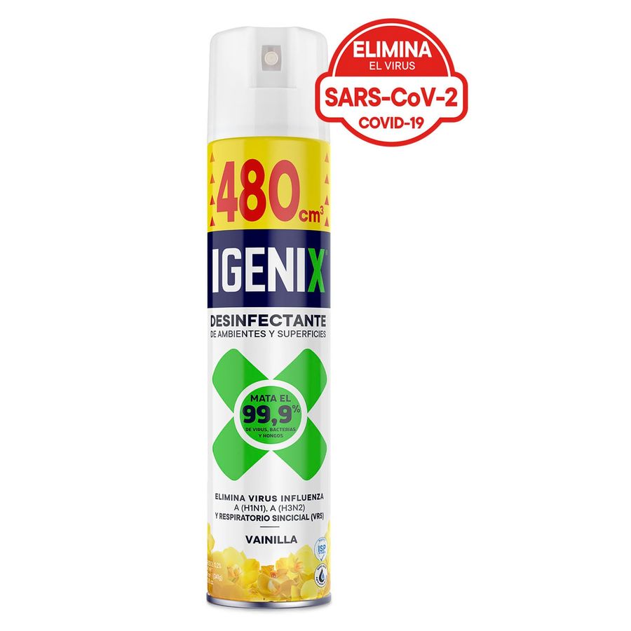 Igenix amb. desinfectante ambiental 480 ml vainilla 