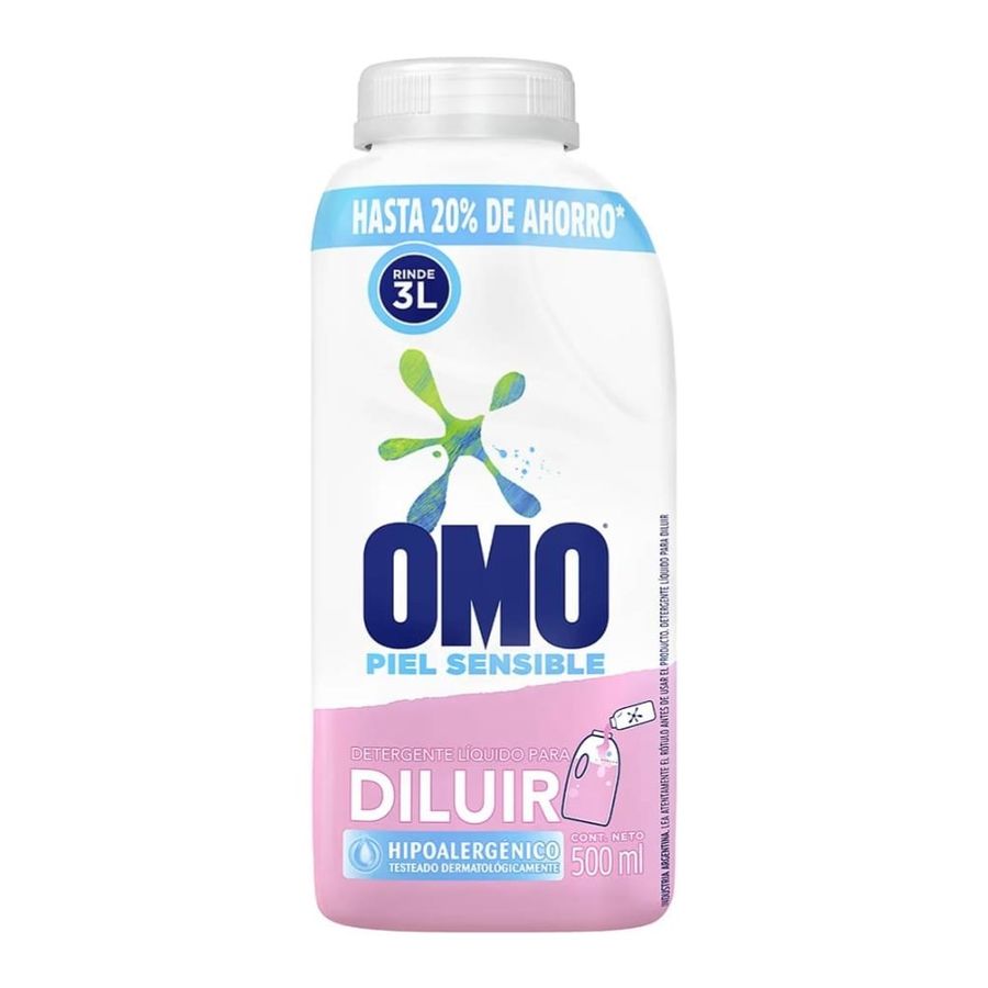 Omo Detergente Líquido para Diluir Hipoalergénico 500 ml 