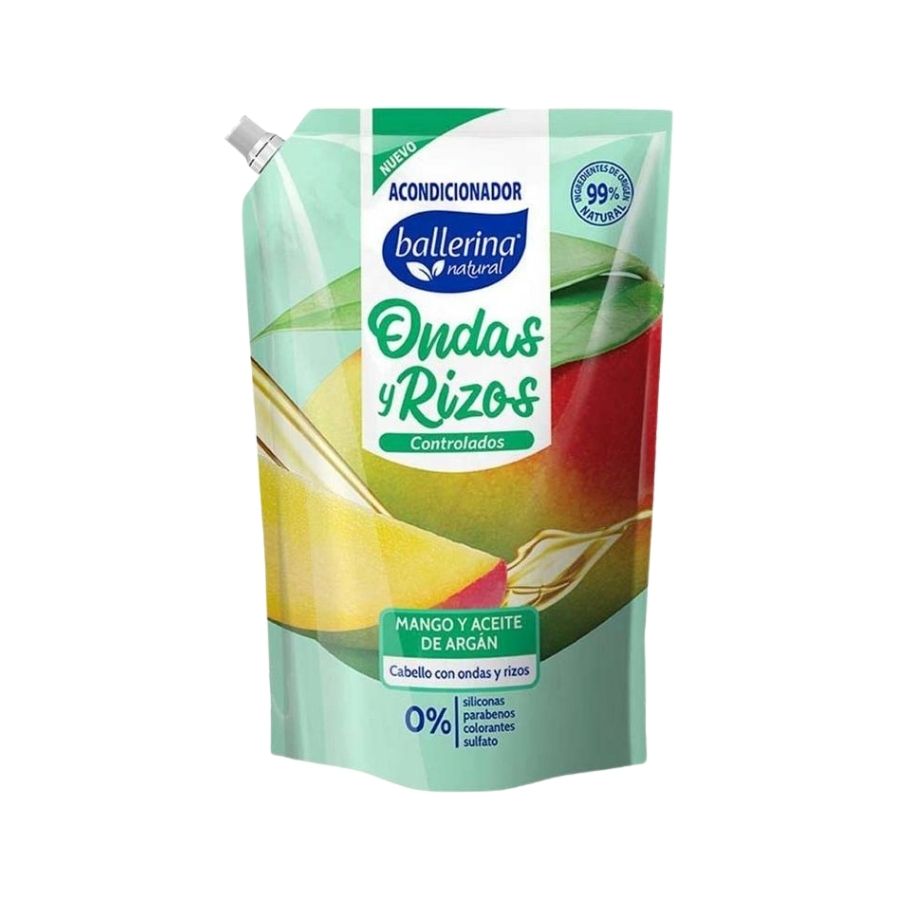 Acondicionador Ballerina Mango y Aceite de Argán Ondas y Rizos Doypack 750ml