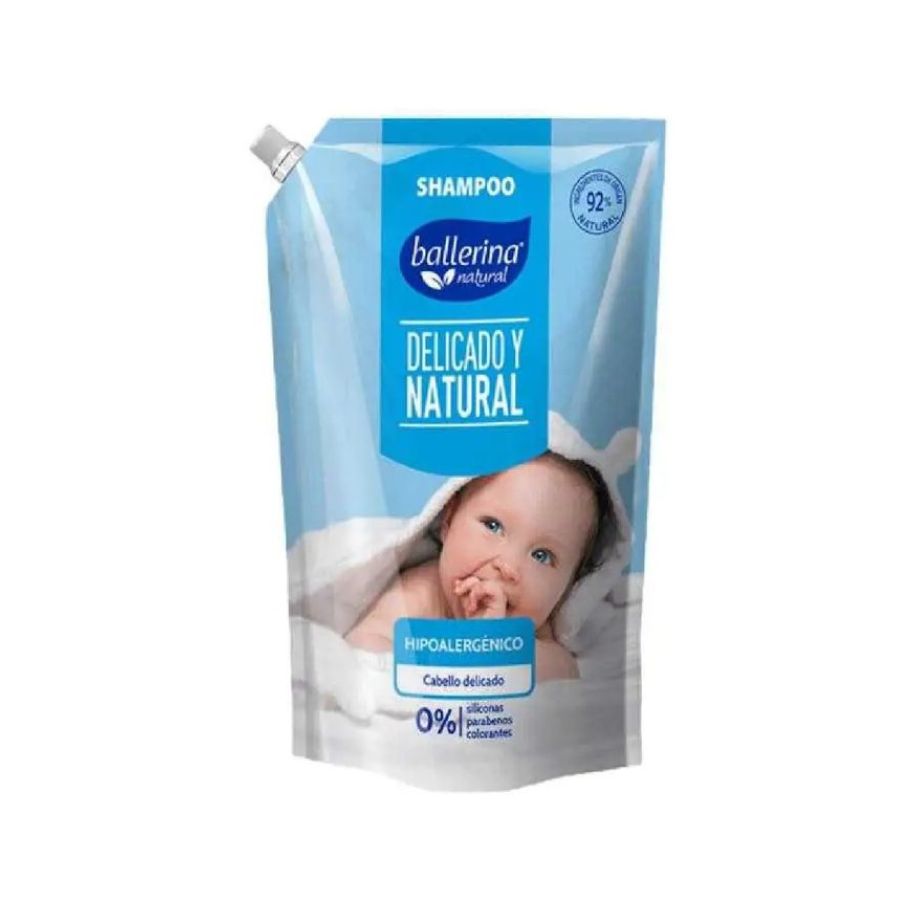 Shampoo Ballerina Hipoalergénico Delicado y Natural Doypack 750ml