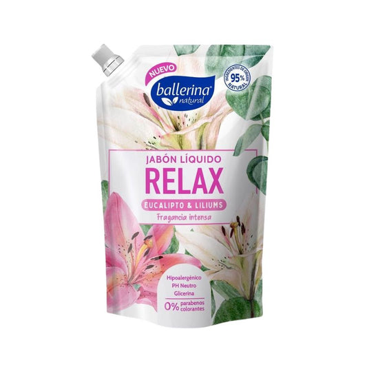 Jabón Líquido Ballerina Eucaliptus y Liliums Relax Doypack 750ml