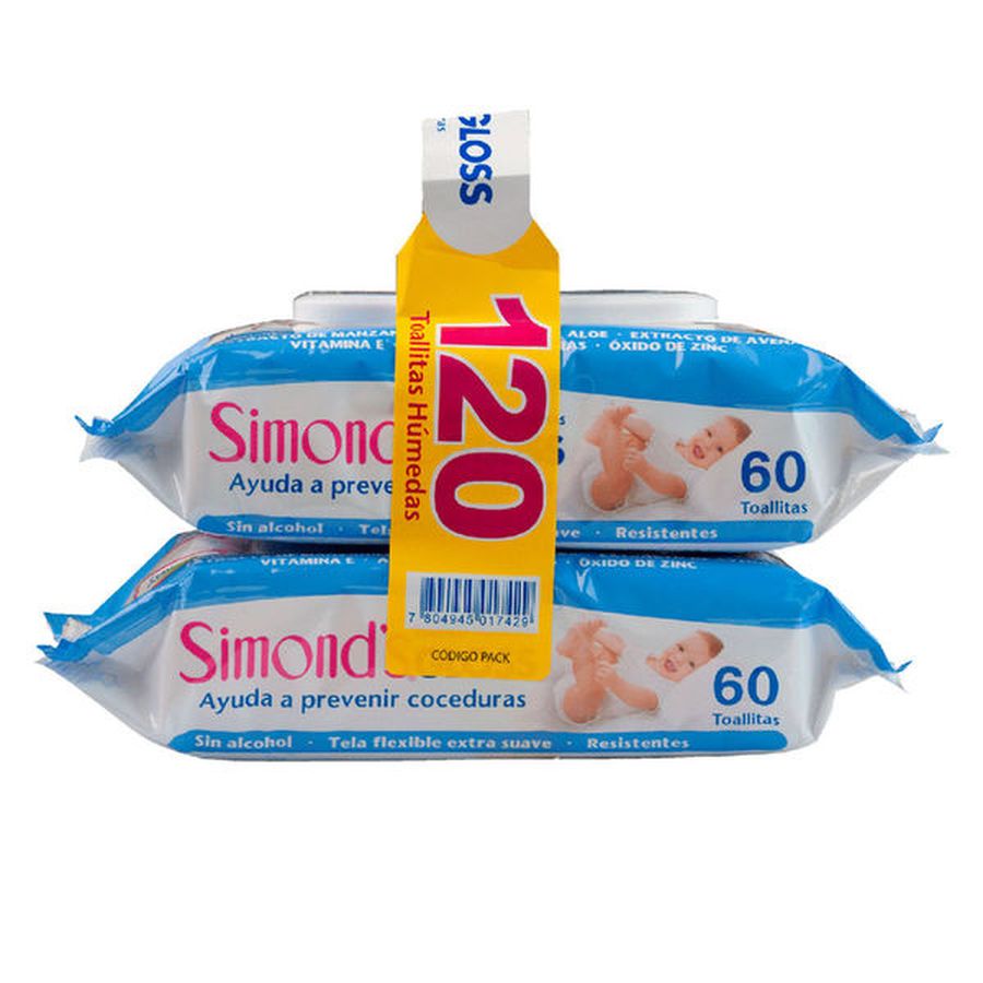Simonds Pack toallitas gloss 2 x  60 un 