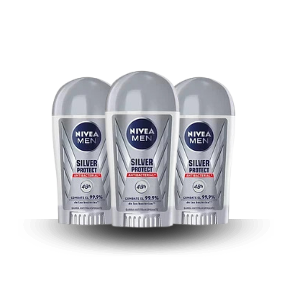 Pack Nivea barra men 43 grs silver protect