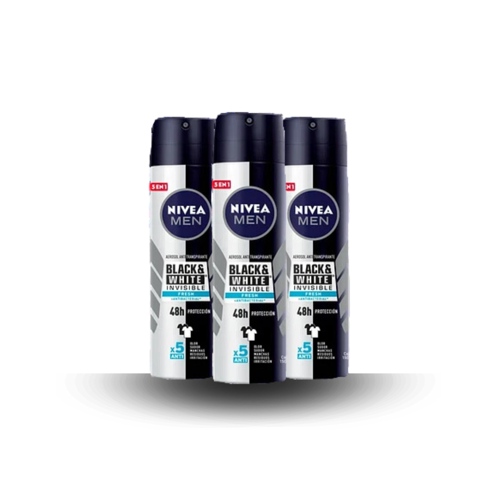 Pack Nivea spray men 150 ml invisible fresh