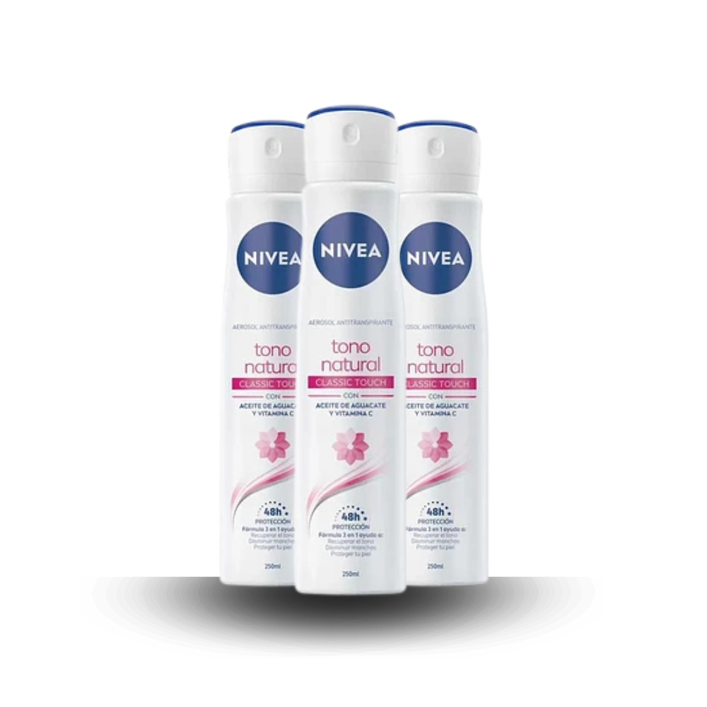 Pack Nivea spray women Tono Natural Clasico