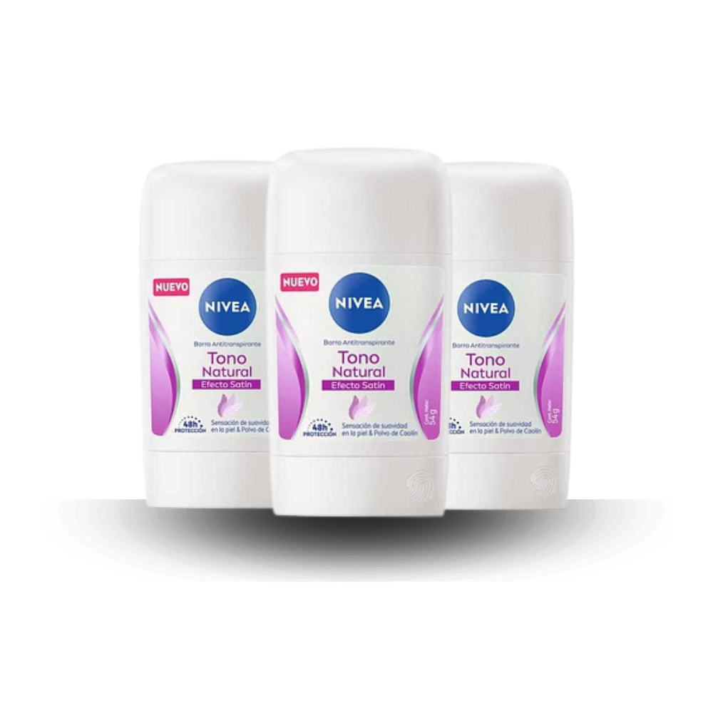 Pack Nivea barra women 43 grs Tono Natural Efecto Satin
