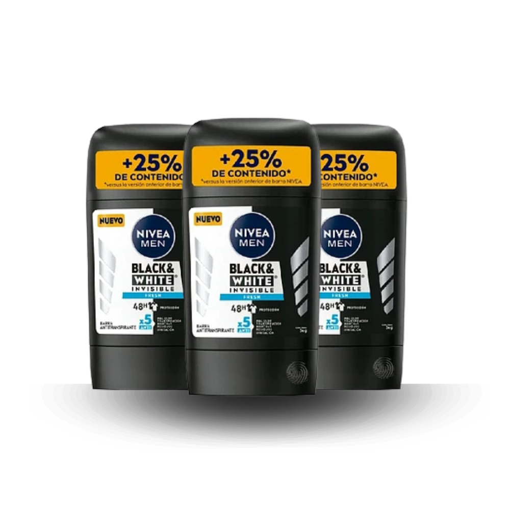Pack Nivea barra men 54 grs ByW Invisible Original