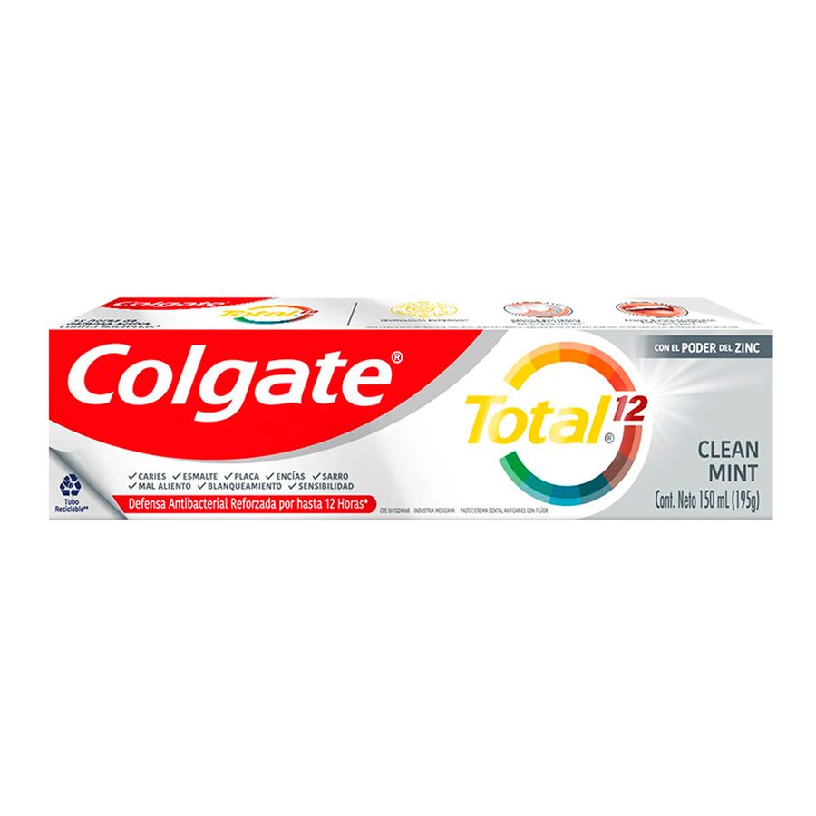 Colgate Total 12 Pasta Dental Clean Mint 192 grs