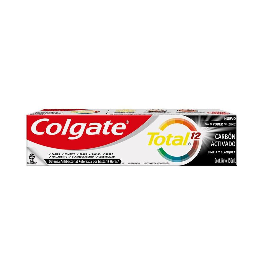 Colgate Total 12 Pasta Dental Carbón Activado 195 grs